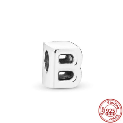 Sterling Silver Pandora Alphabet Charm Beads