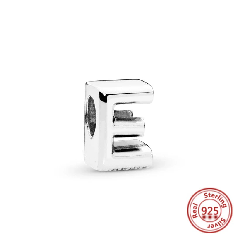 Sterling Silver Pandora Alphabet Charm Beads