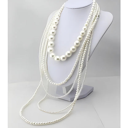 Vintage Multi-Layered Pearl Necklace