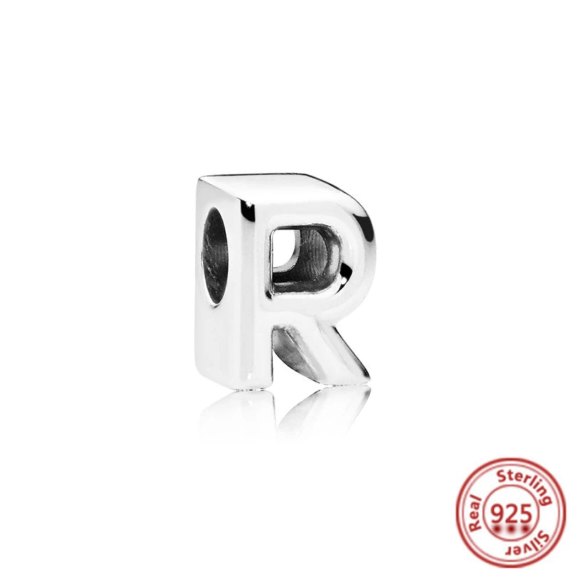 Sterling Silver Pandora Alphabet Charm Beads