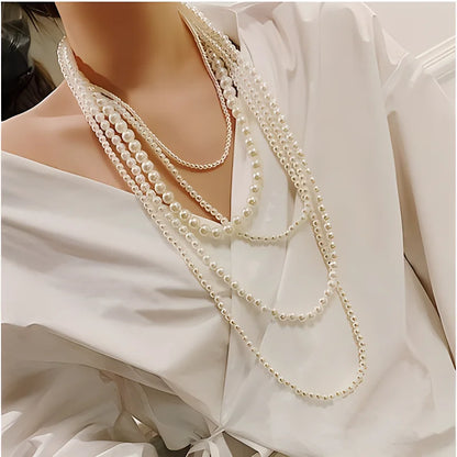 Vintage Multi-Layered Pearl Necklace